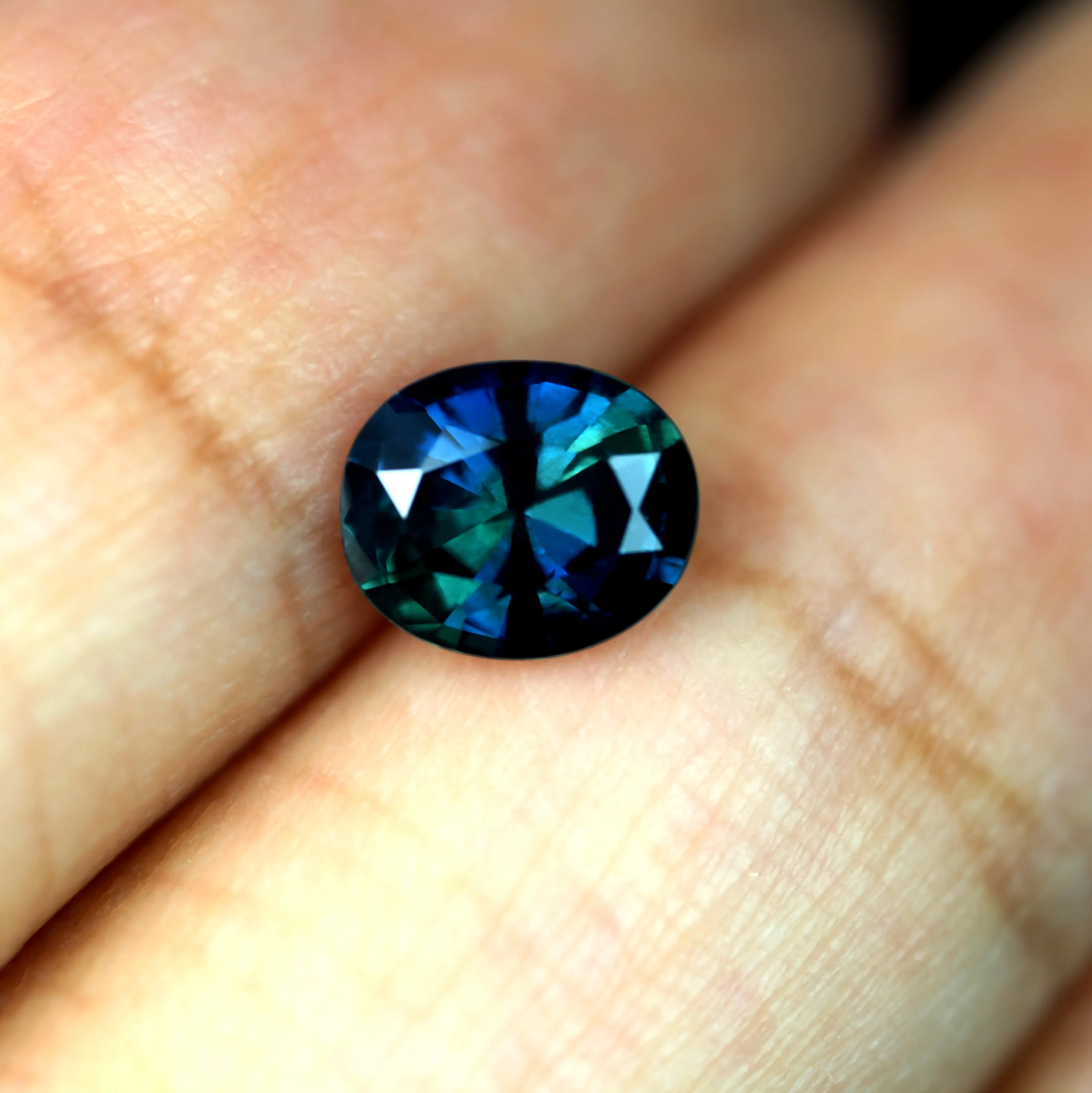 0.88ct Certified Natural Teal Sapphire