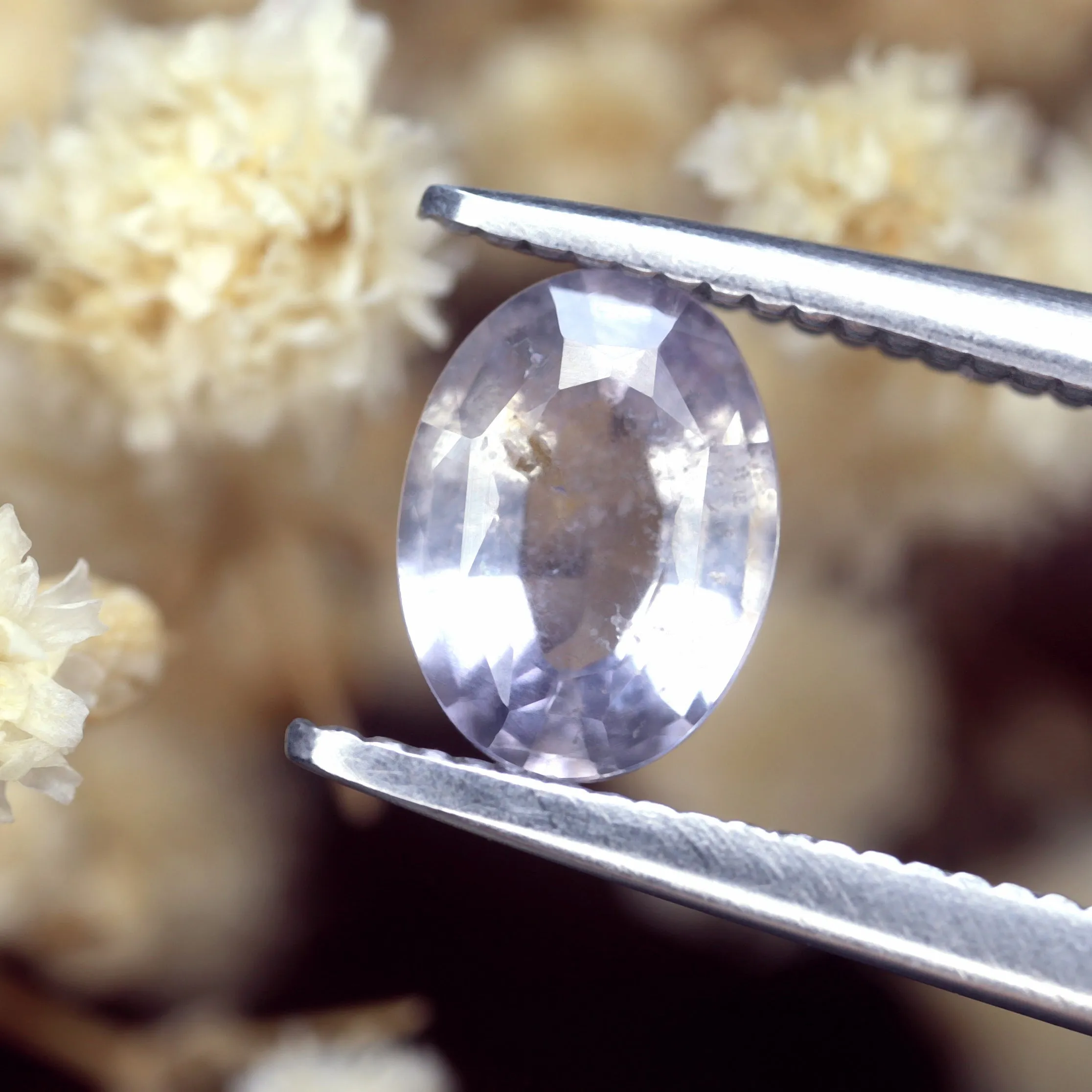 0.89ct Certified Natural Light Peach Sapphire