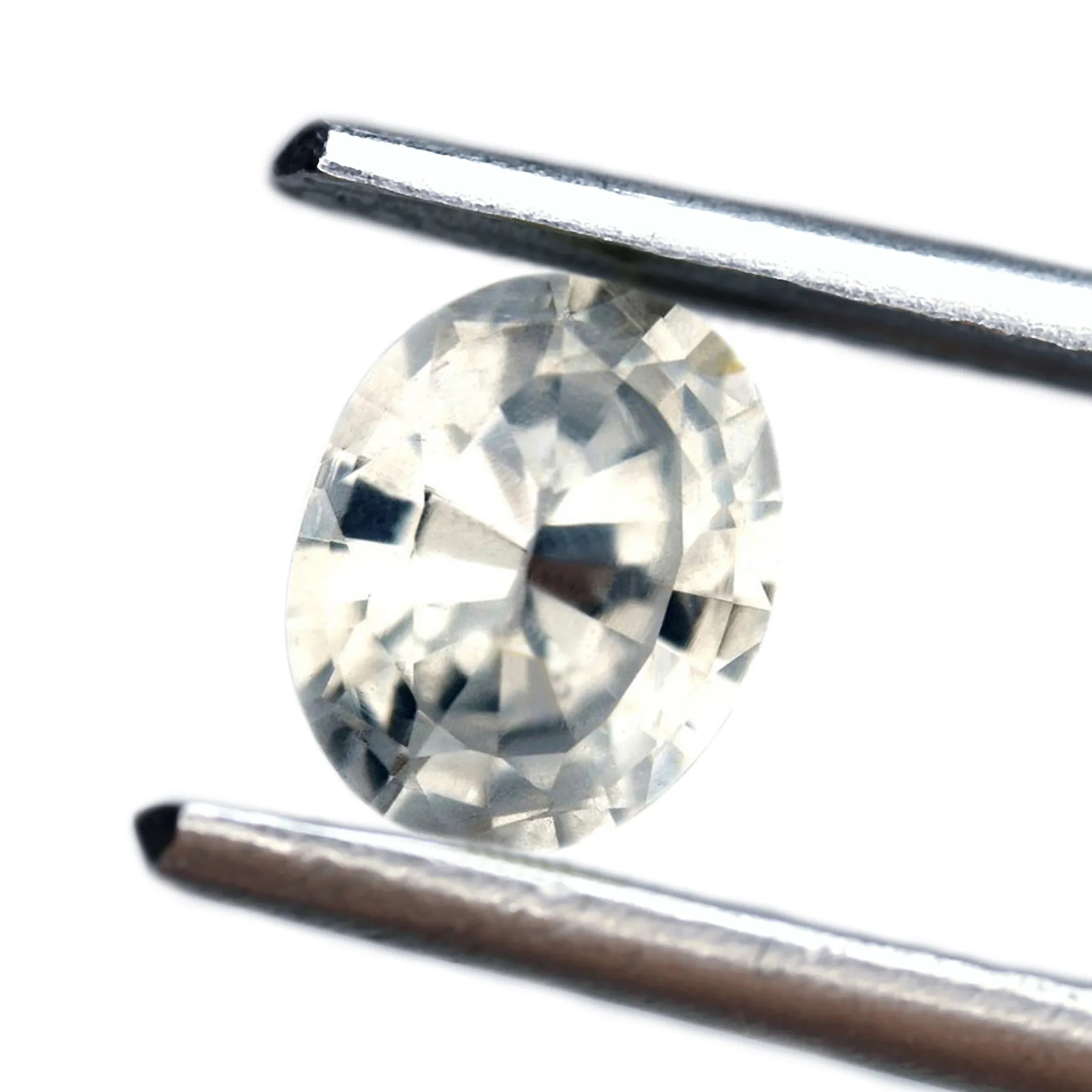 0.96ct Certified Natural White Sapphire