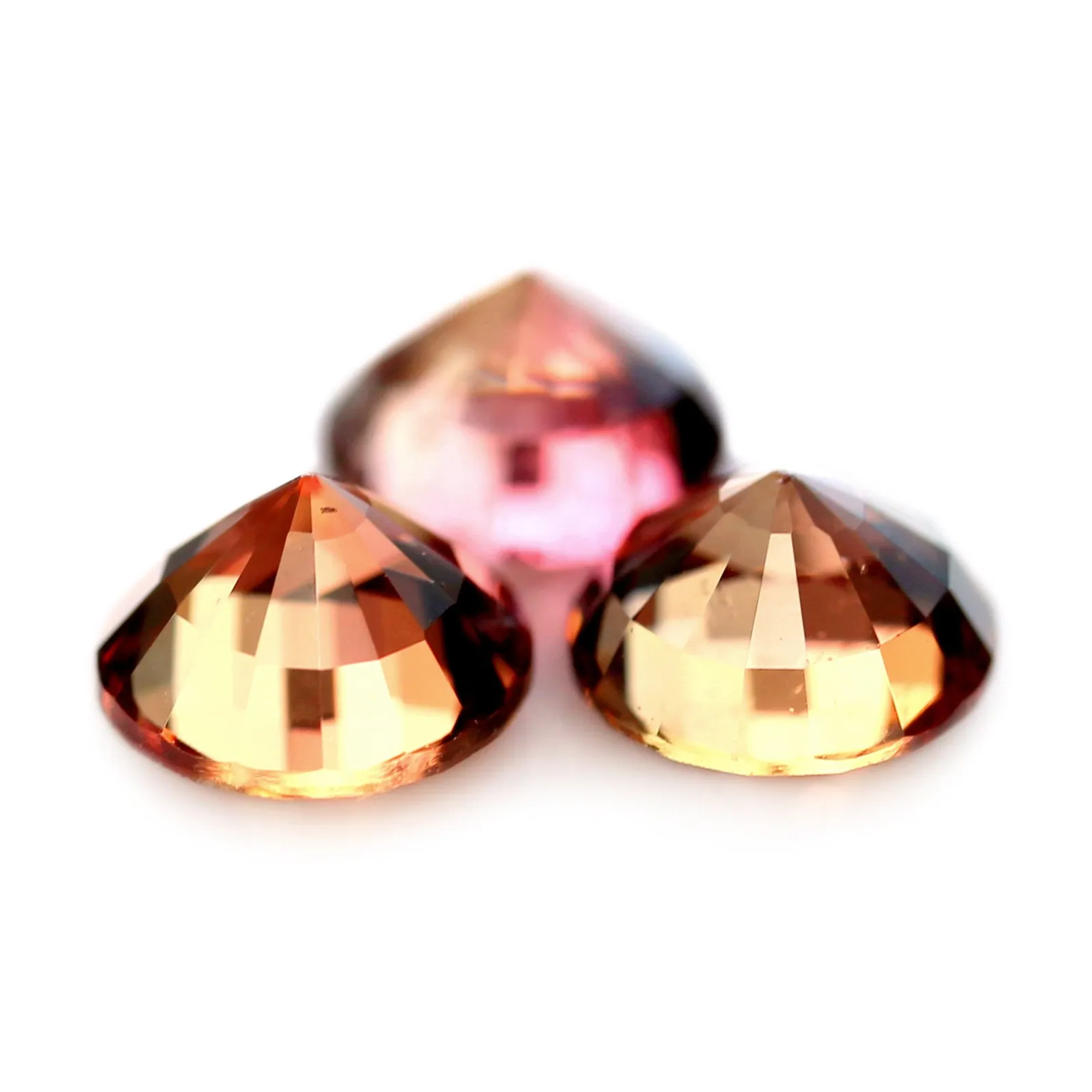 0.99ct Certified Natural Orange Sapphire Matching Set