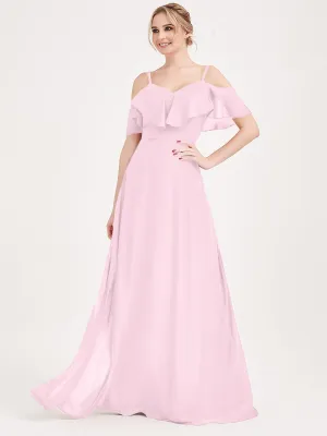 1 Of 3 Ways Chiffon Convertible Bridesmaid Dress Blush A Line Gown