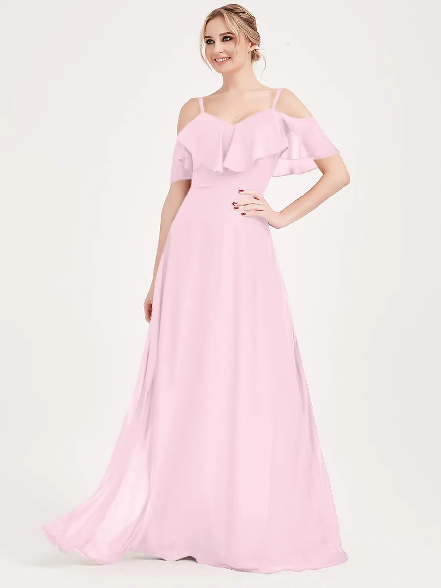 1 Of 3 Ways Chiffon Convertible Bridesmaid Dress Blush A Line Gown