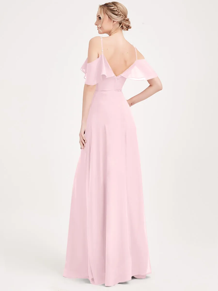1 Of 3 Ways Chiffon Convertible Bridesmaid Dress Blush A Line Gown