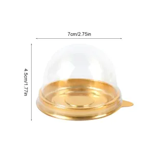 10/20 Piece Lot Mini Dessert Cake Container Round & Square Cup Cake Container Box Transparent Cupcake Pastry Baking Packaging Boxes Wedding Party Supplies Christmas Gift Birthdays