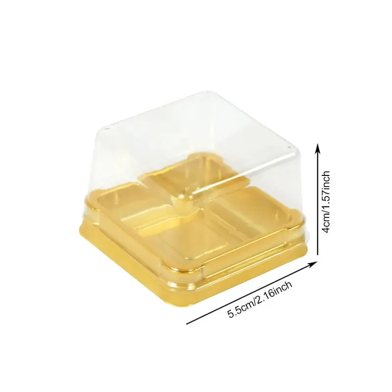 10/20 Piece Lot Mini Dessert Cake Container Round & Square Cup Cake Container Box Transparent Cupcake Pastry Baking Packaging Boxes Wedding Party Supplies Christmas Gift Birthdays
