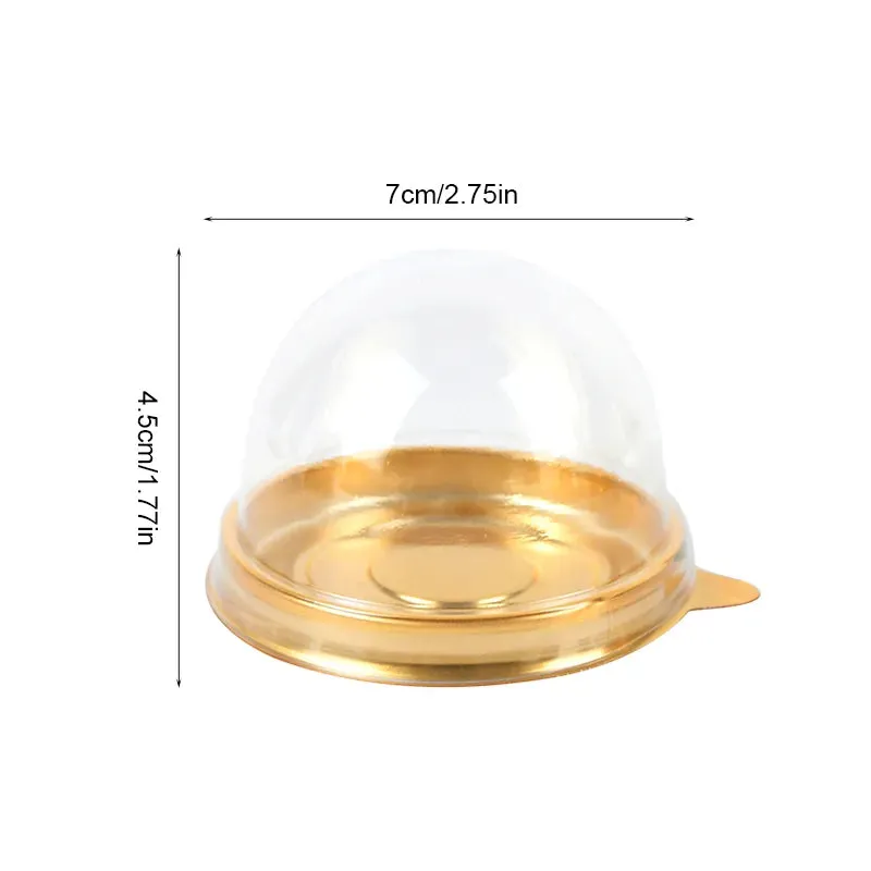 10/20 Piece Lot Mini Dessert Cake Container Round & Square Cup Cake Container Box Transparent Cupcake Pastry Baking Packaging Boxes Wedding Party Supplies Christmas Gift Birthdays