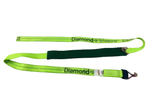 12 Feet Diamond Weave Replacement Wheel Strap with Low Pro Sleeve (Wire Hook)