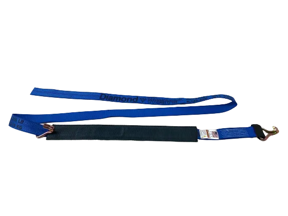 12 Feet Diamond Weave Replacement Wheel Strap with Low Pro Sleeve (Wire Hook)