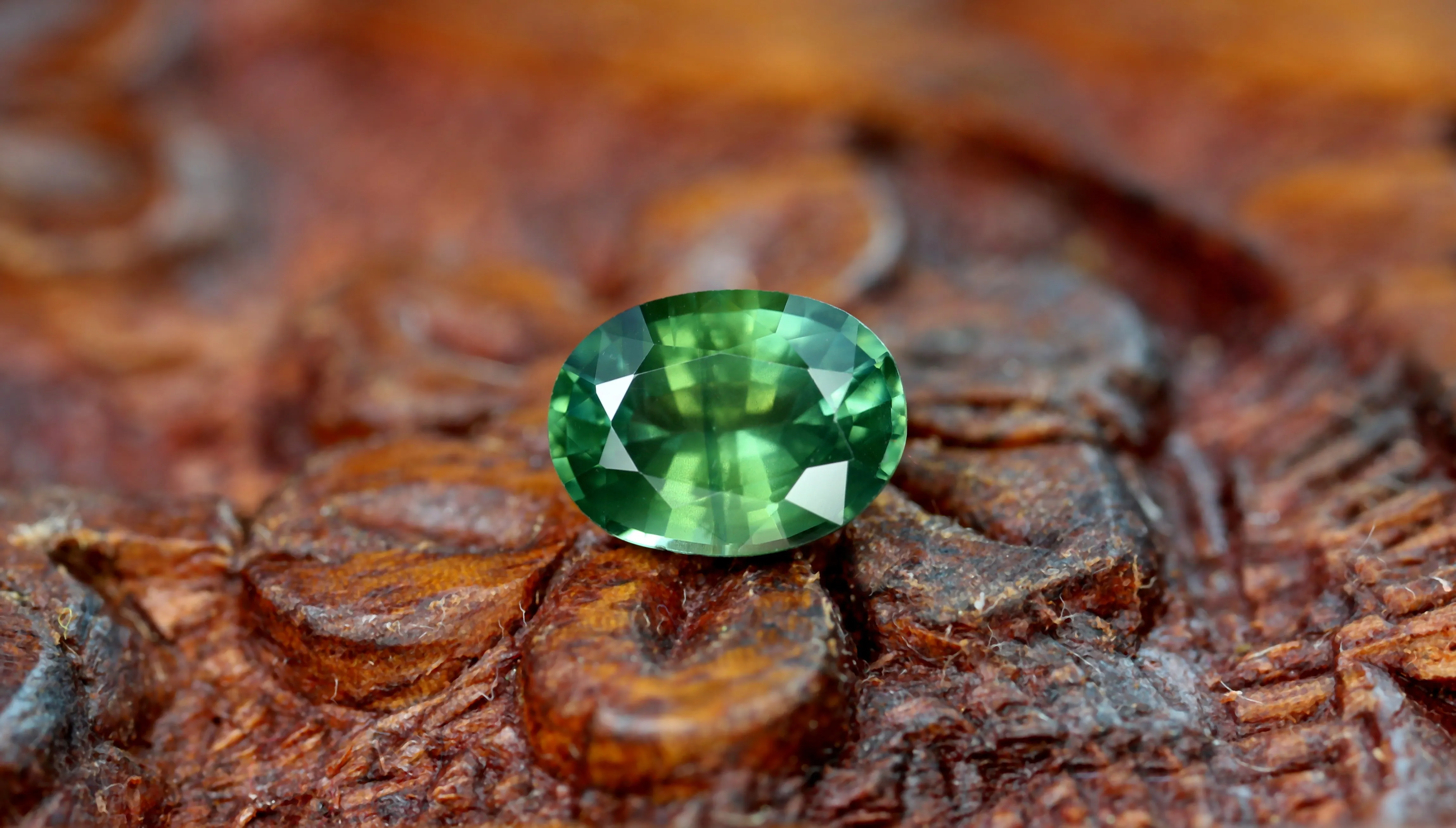1.20ct Certified Natural Green Sapphire