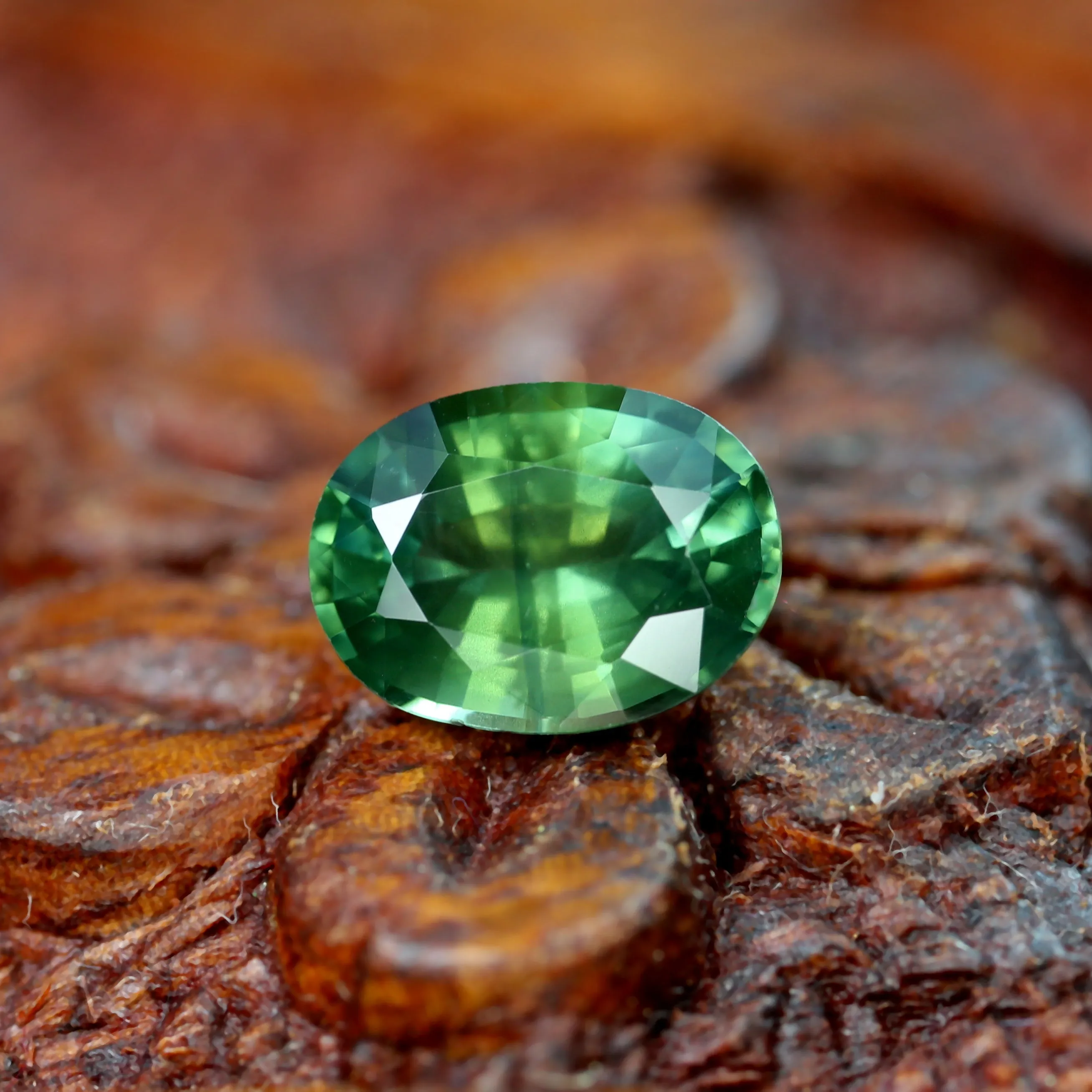 1.20ct Certified Natural Green Sapphire