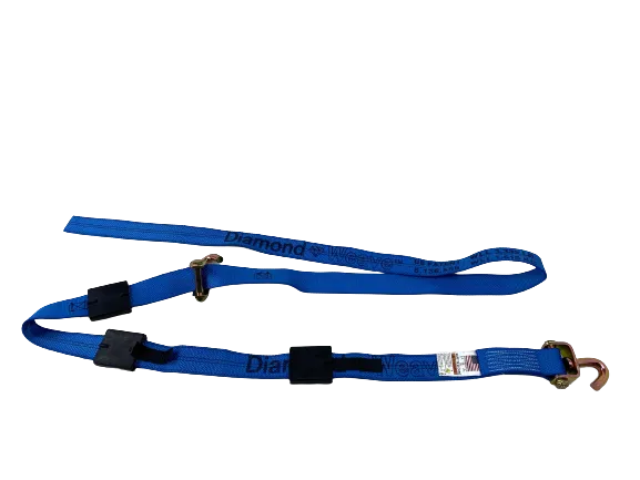14 Feet Diamond Weave Replacement Wheel Strap with Rubber Cleats (Swivel J)