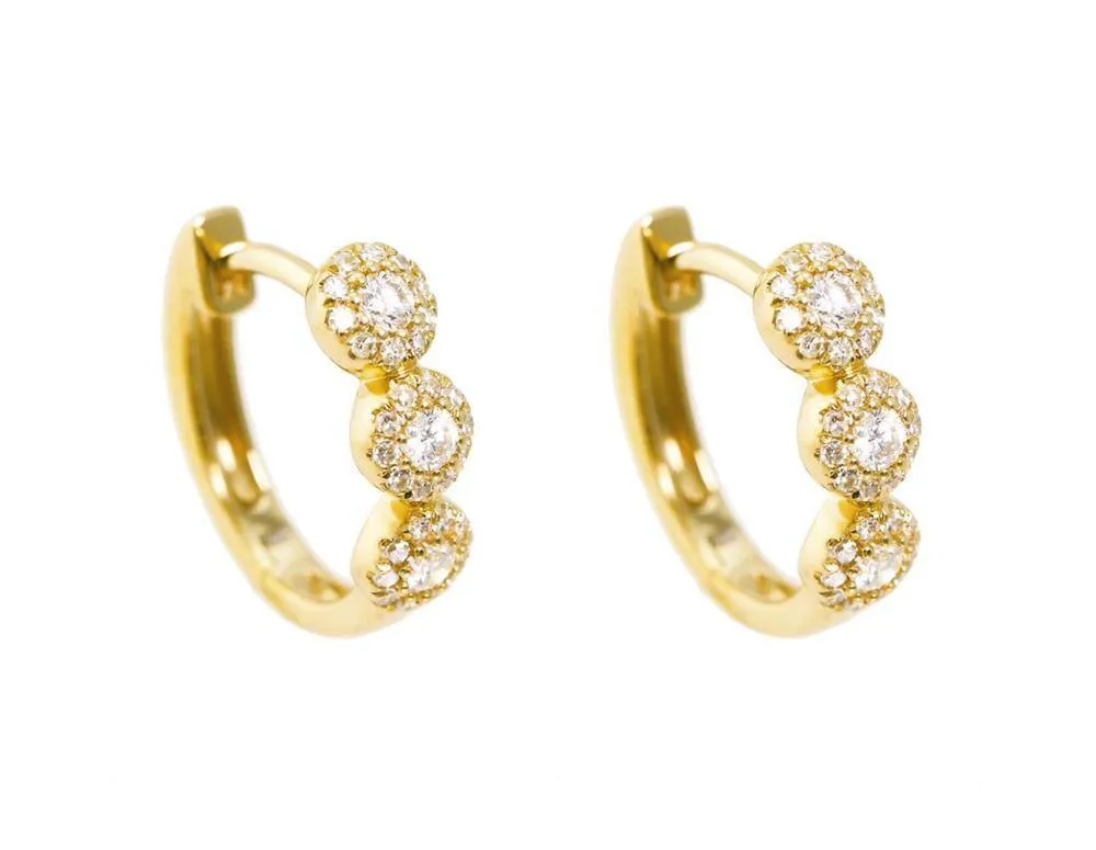14mm Diamond Earrings CE14