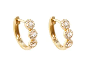 14mm Diamond Earrings CE14