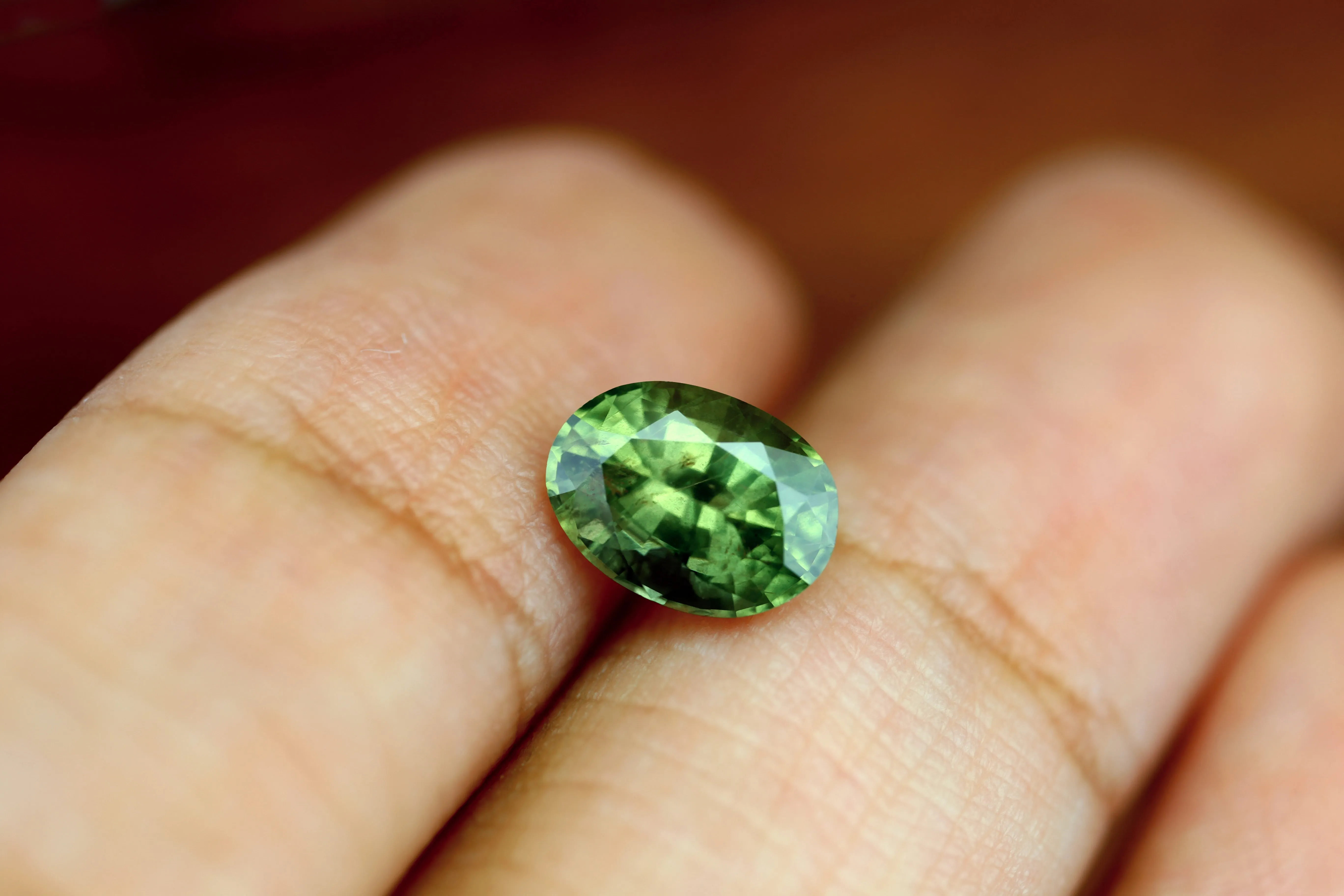 1.55ct Certified Natural Green Sapphire