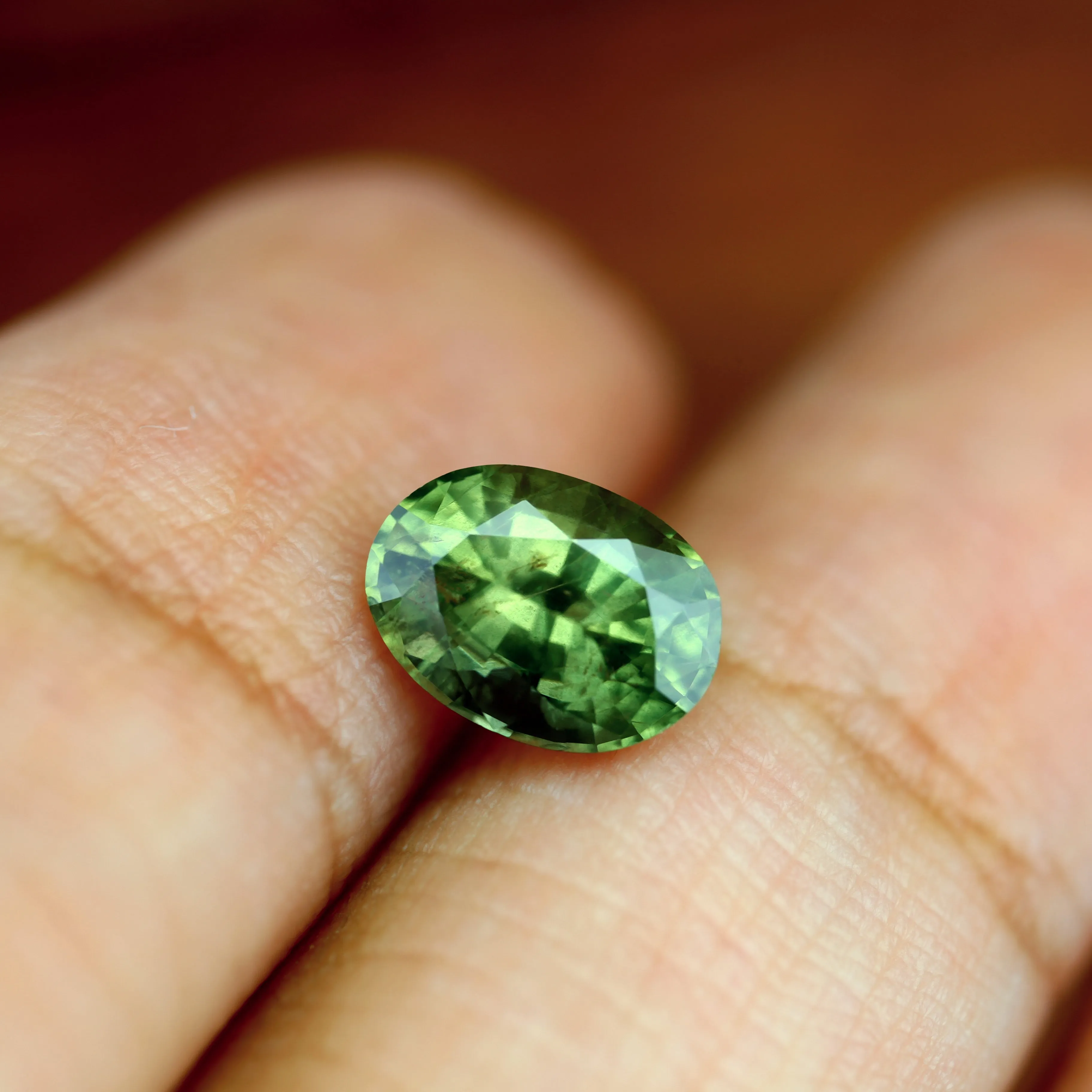 1.55ct Certified Natural Green Sapphire