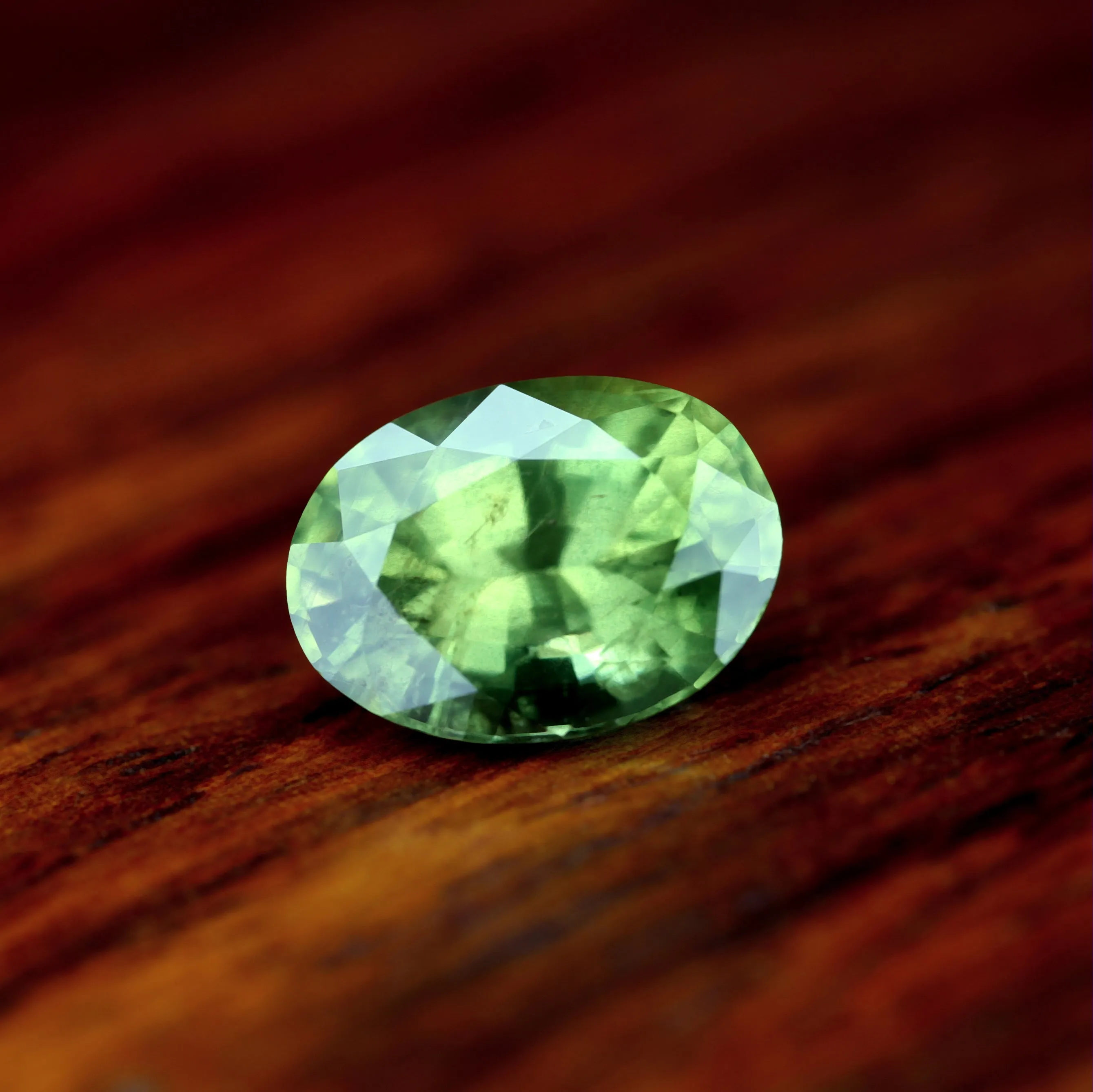 1.55ct Certified Natural Green Sapphire