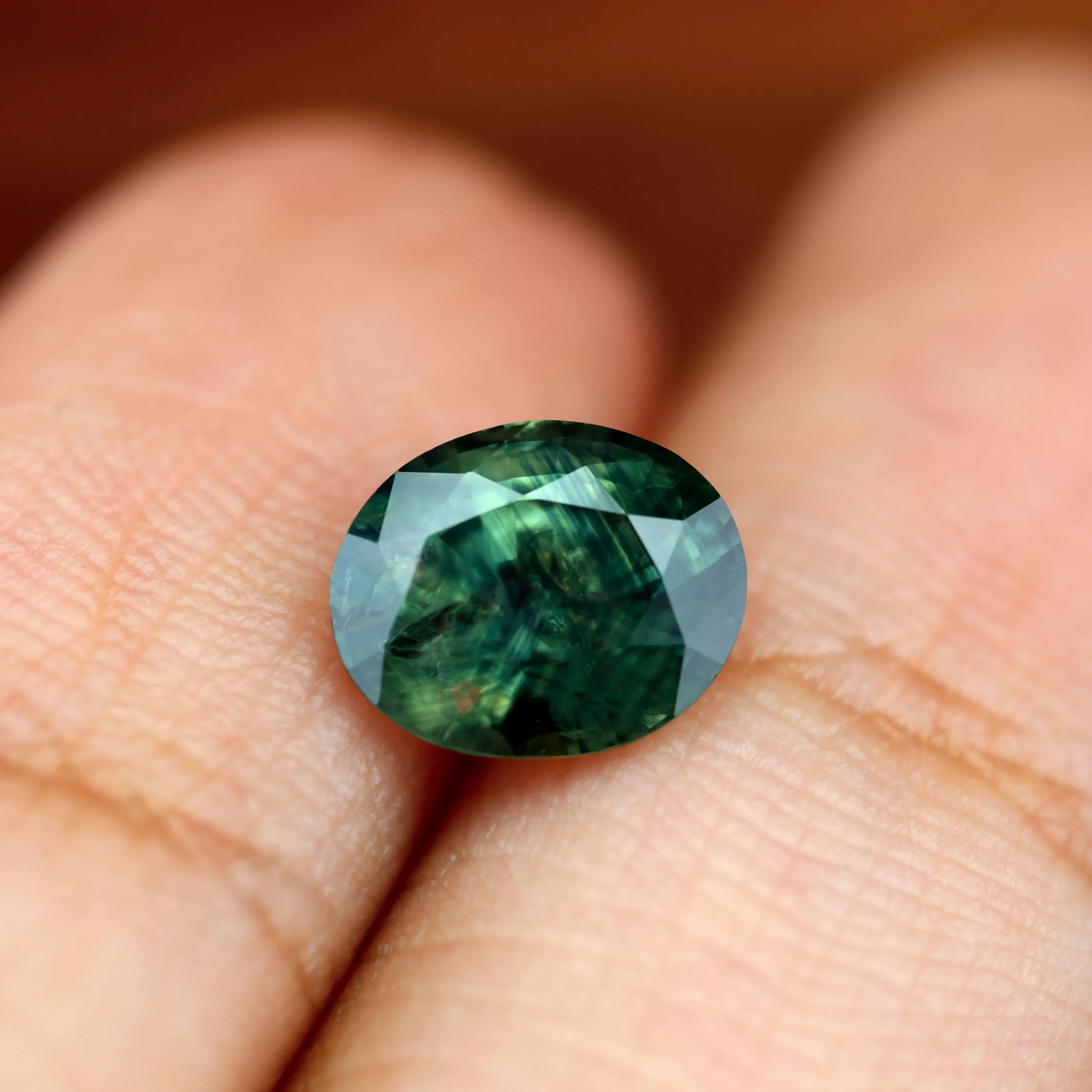 1.66ct Certified Natural Green Sapphire