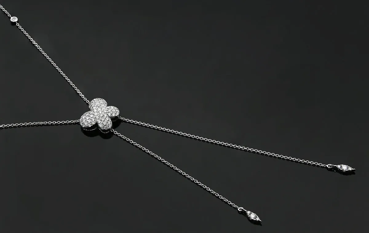 18k Gold Butterfly Necklace (Adjustable)