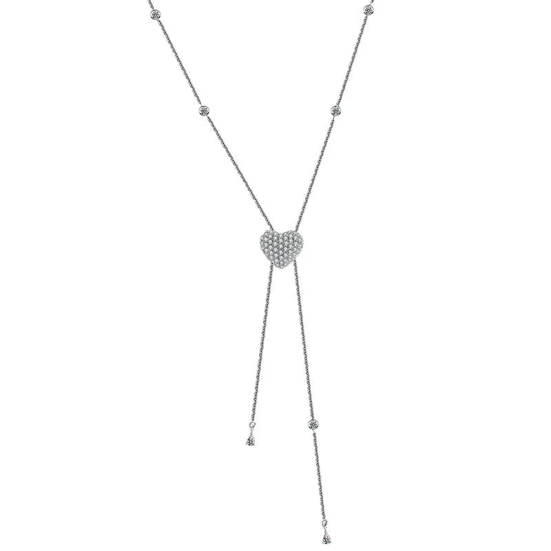18k Gold Heart Necklace ( Adjustable )