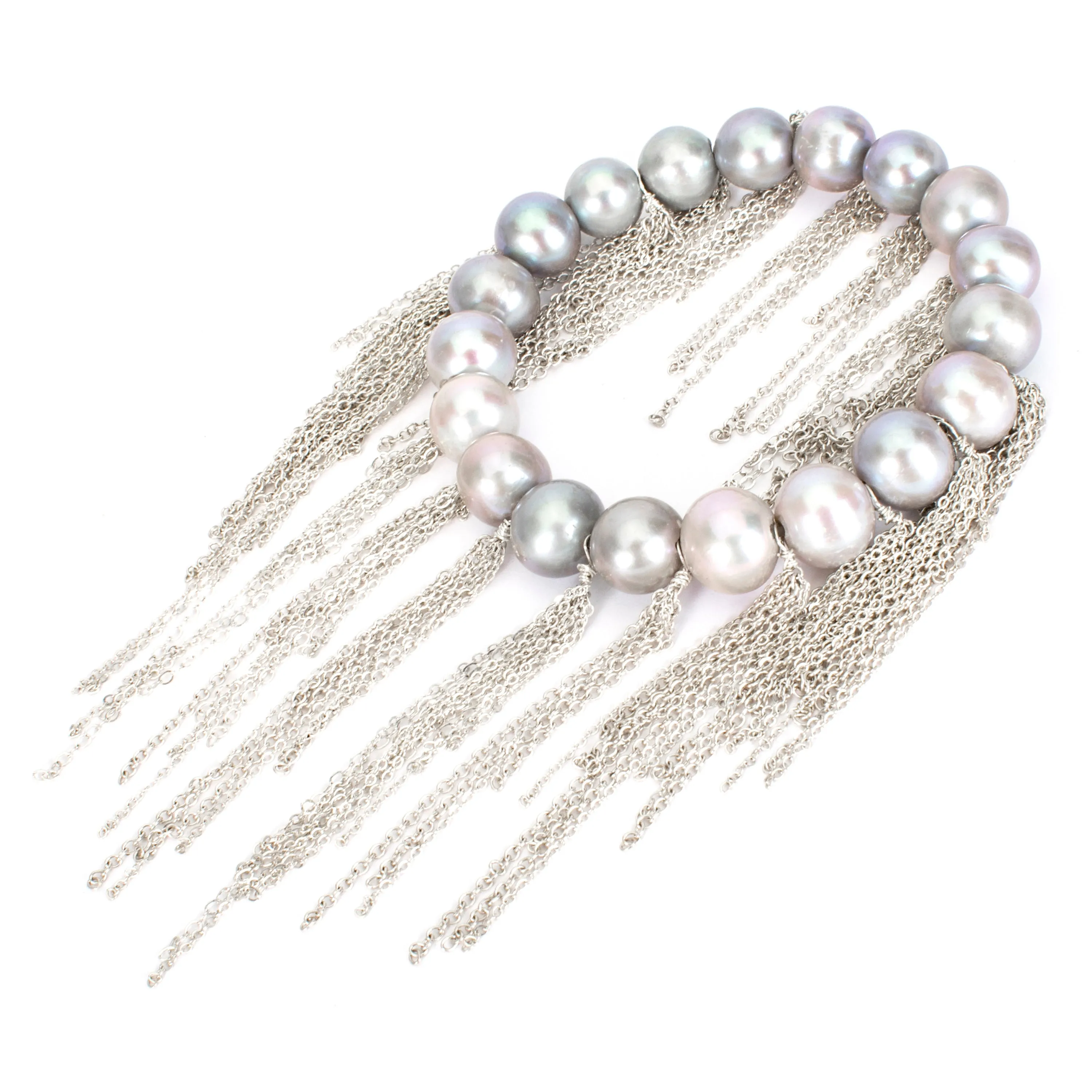 18k Silver Fringe Bracelet