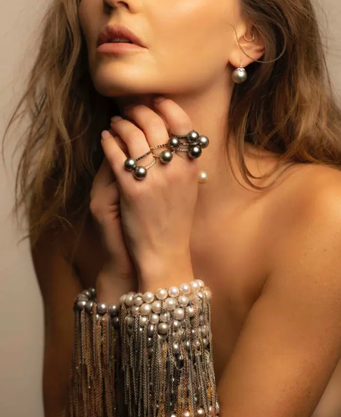 18k White Fringe Bracelet