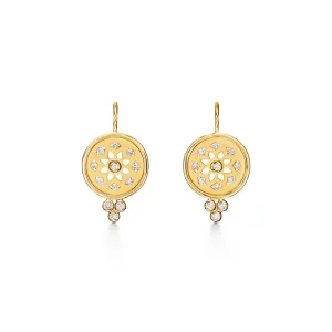18KT YELLOW GOLD MANDALA EARRINGS