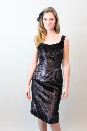 1950s ALIX OF MIAMI eyelash fringe wiggle dress xs| new spring summer