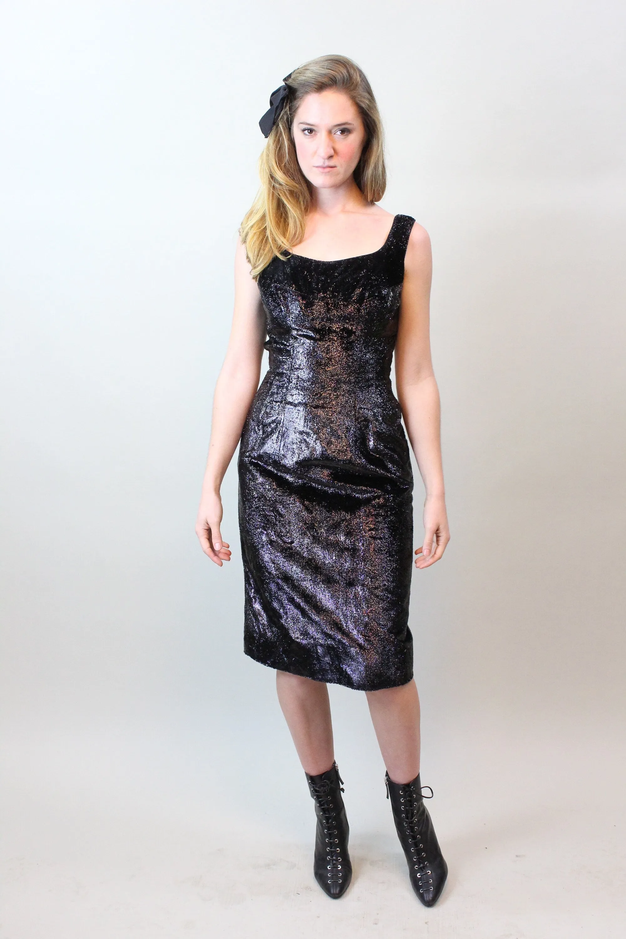 1950s ALIX OF MIAMI eyelash fringe wiggle dress xs| new spring summer