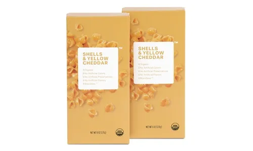 2 Pack Organic Shells & Yellow Cheddar