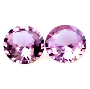 3.6mm Certified Natural Pink Sapphire Matching Pair