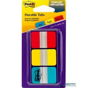 3M Post-it Durable Tabs 686-RYBT