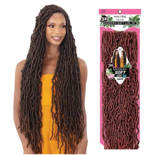 3X Modern Soft Loc 28" Crochet Braid by MAYDE BEAUTY