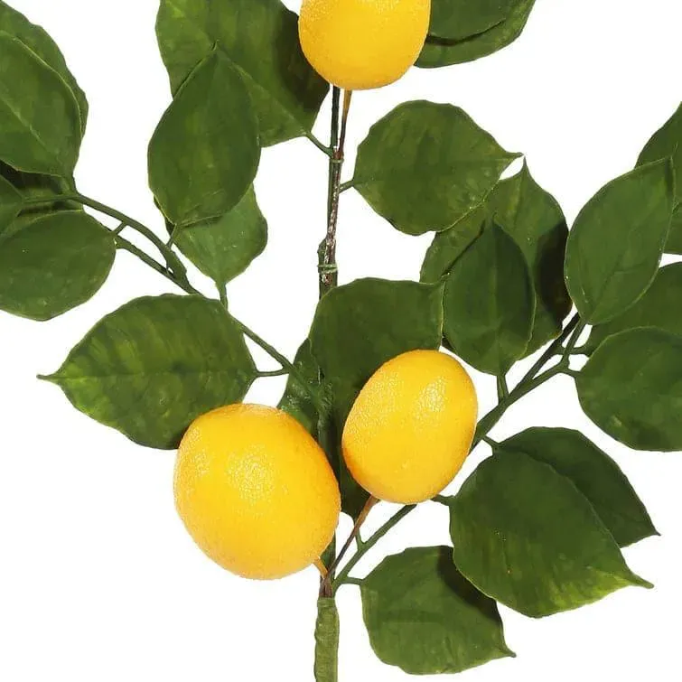 4 - Piece Artificial Lemon Branch Set