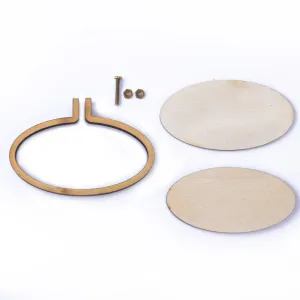 46*23mm oval (horizontal) Mini Embroidery Hoop Lasercut Frame Cross Stitch Frame Tiny Embroidery Pendant Tiny Hoop diy Embroidery Pendant 1pcs