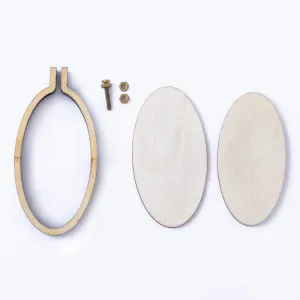 46*23mm oval (vertical) Mini Embroidery Hoop Lasercut Frame Cross Stitch Frame Tiny Embroidery Pendant Tiny Hoop diy Embroidery Pendant 1pcs