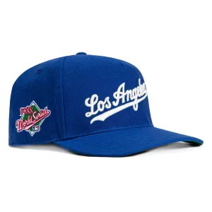 47 Brand Hitch Los Angeles Dodgers 1988 World Series Patch Snapback Script Hat - Royal