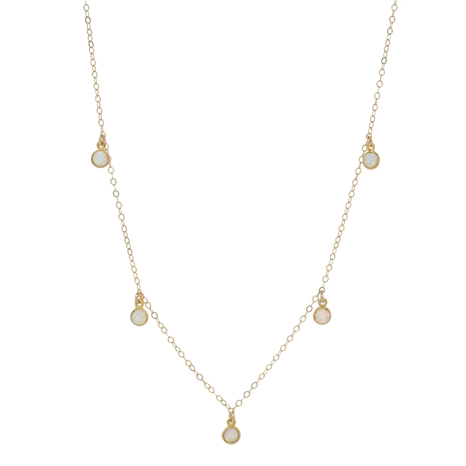 5 Dangle Round Opal Choker