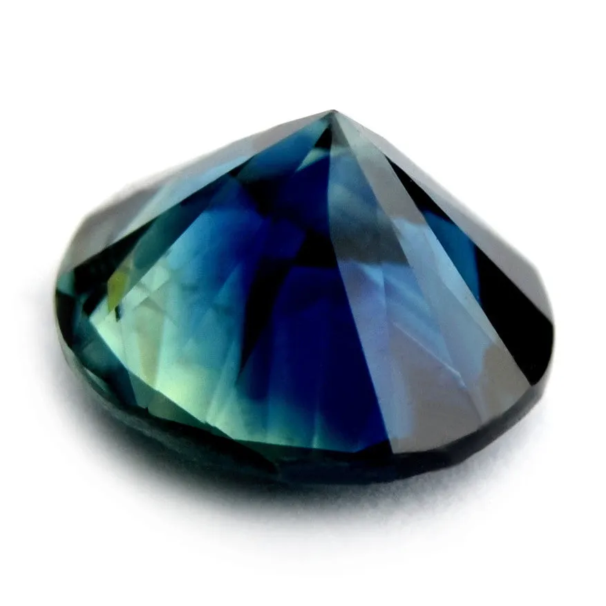 5.43 mm Certified Natural Teal Sapphire