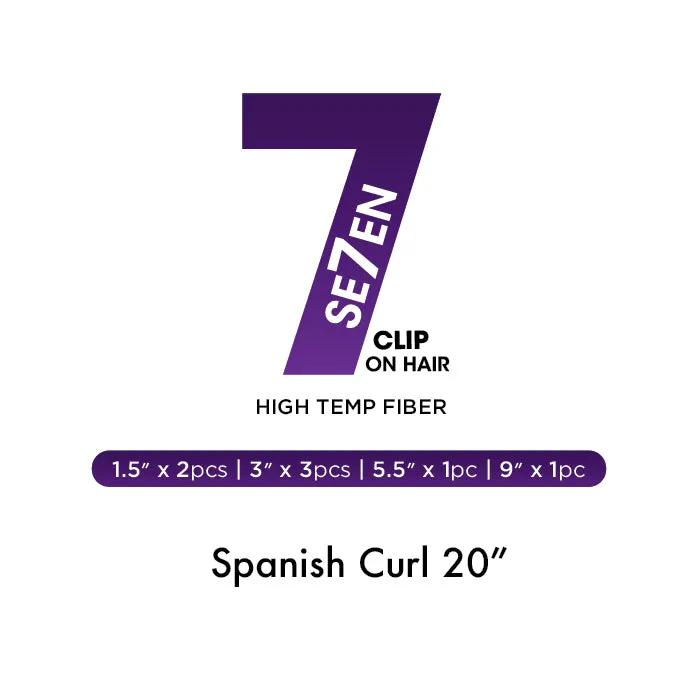 7 Pcs Clip On Hair  Spanish Curl