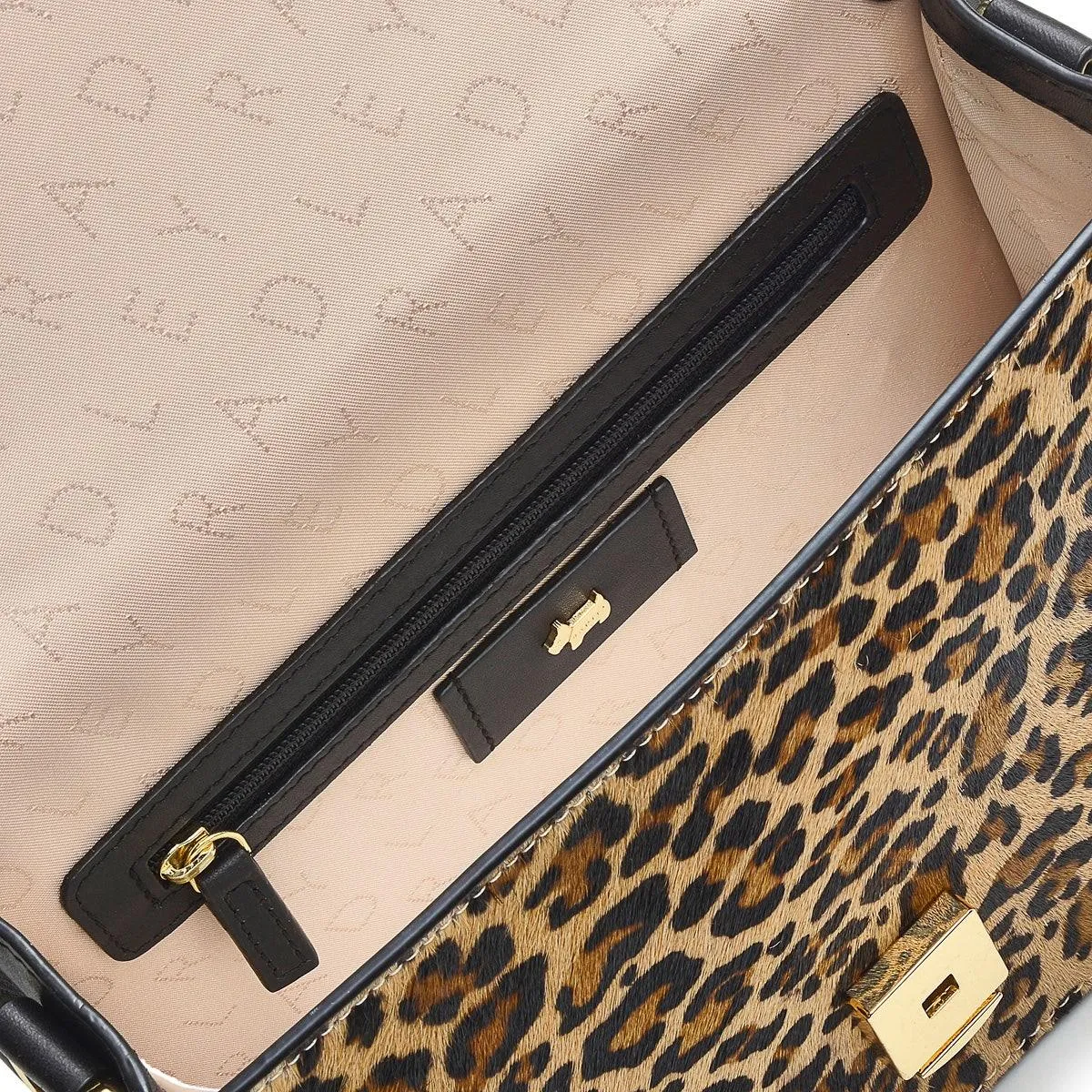 ADIE ROAD - FAUX LEOPARD - Small Flapover Cross Body
