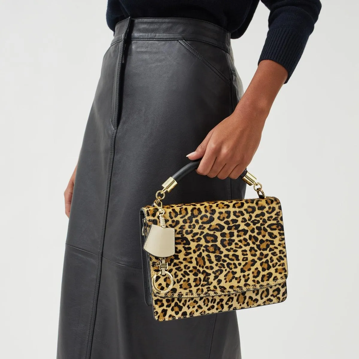 ADIE ROAD - FAUX LEOPARD - Small Flapover Cross Body