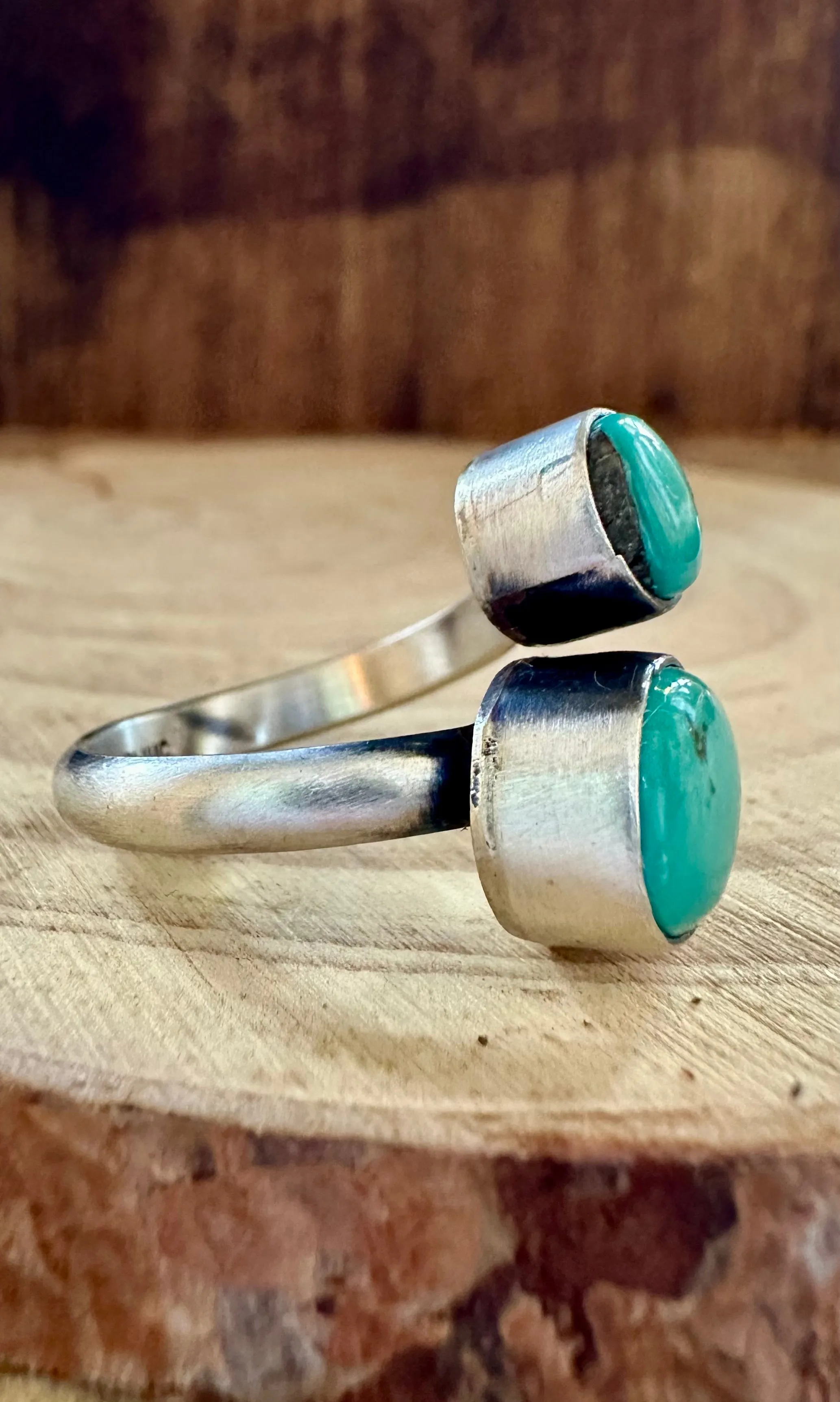 ADJUSTABLE DOUBLE TURQUOISE Ring • Adjustable