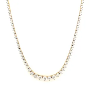 Adjustable Graduated Diamond Tennis Necklace