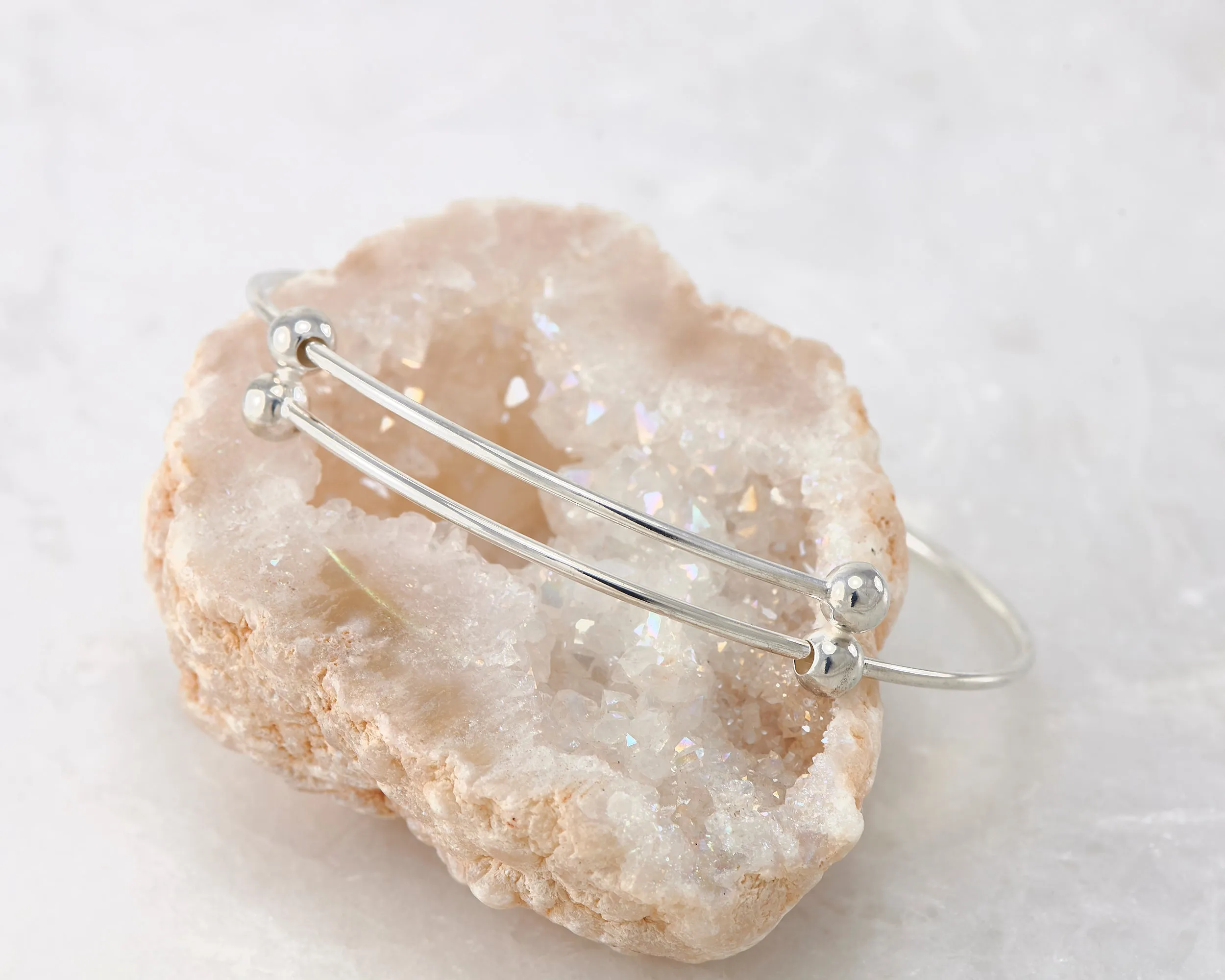 Adjustable Silver Bangle Bracelet