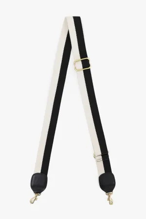 Adjustable Webbing Strap - Black/Cream