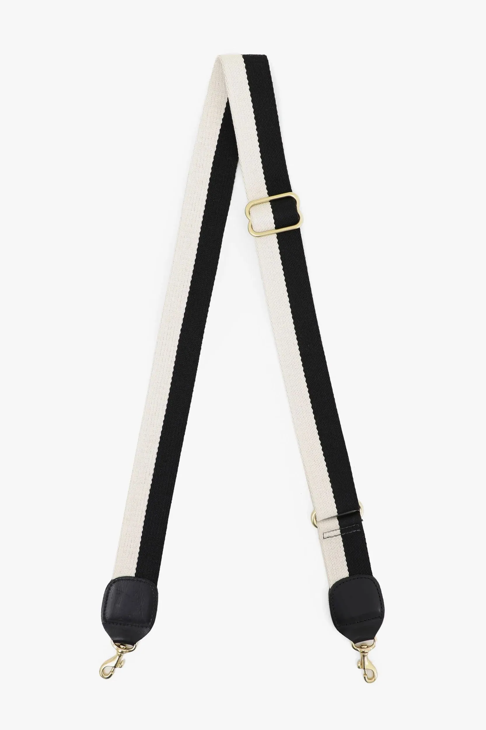 Adjustable Webbing Strap - Black/Cream