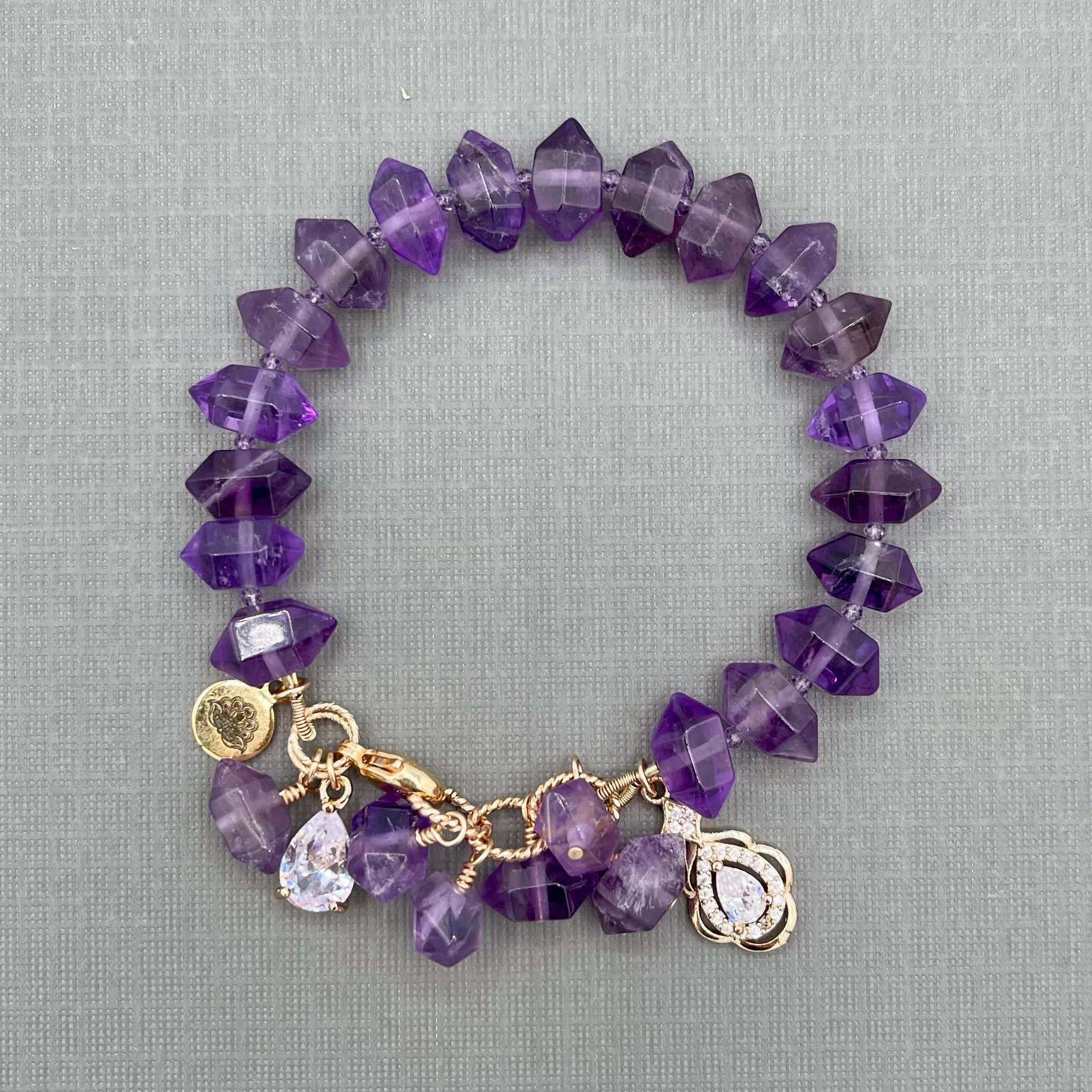 Amethyst Charm Bracelet