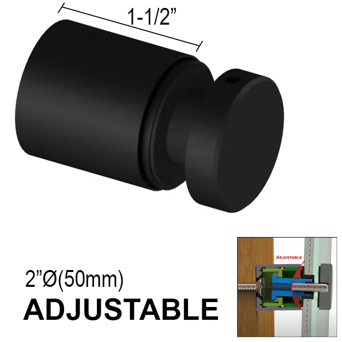 Arc Series Standoff - 2" Ø˜ X 1-1/2" Base Height - SS316 - Round (BS, MB, SB)
