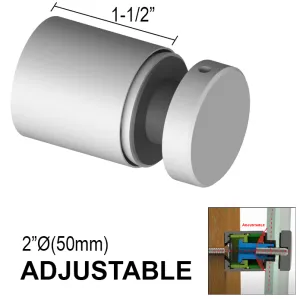 Arc Series Standoff - 2" Ø˜ X 1-1/2" Base Height - SS316 - Round (BS, MB, SB)