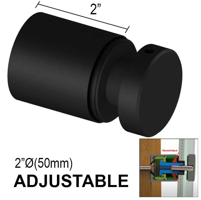 Arc Series Standoff - 2" Ø˜ X 2" Base Height - SS316 - Round (BS, MB, SB)